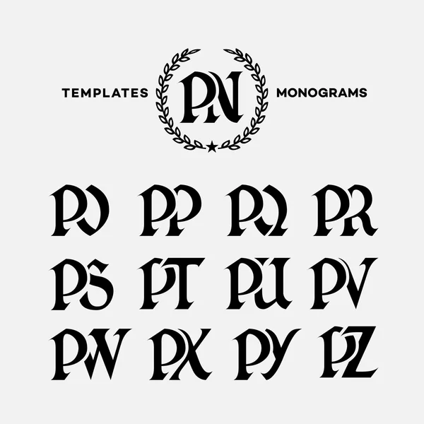 Monograms design templates — Stock Illustration Monograms design templates Royalty Free Stock Illustrations