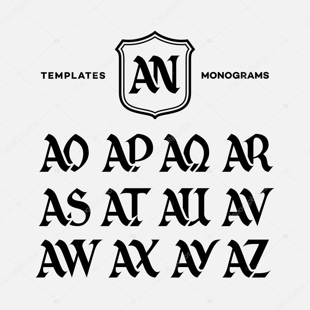 Monograms design templates