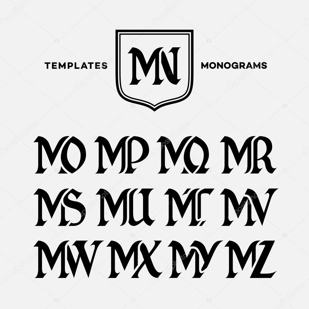 Monograms design templates Stock Vector by ©jazzzzzvector 77663316