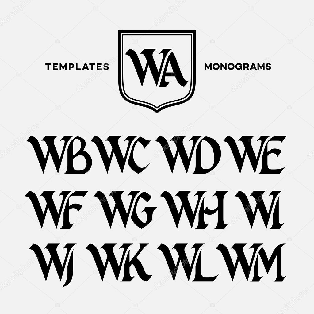 Monograms design templates