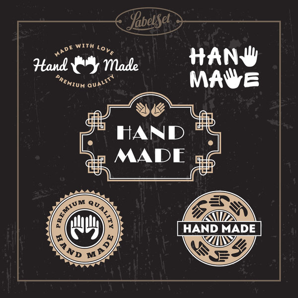 Hand made label set