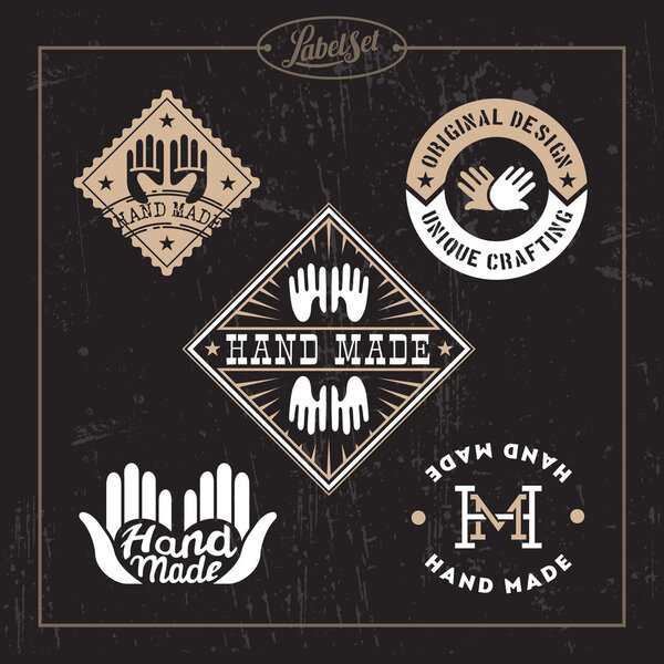Hand made label set