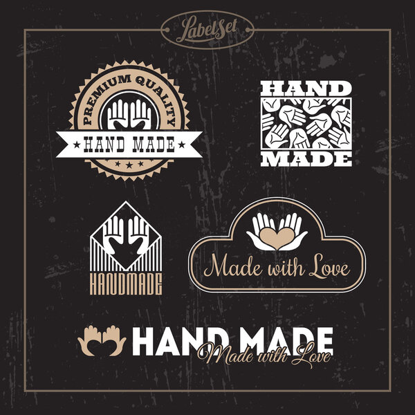 Hand made label set
