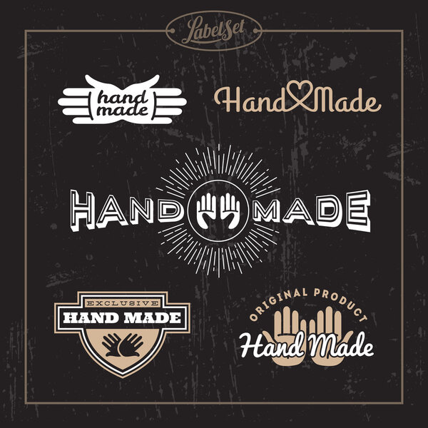 Hand made label set