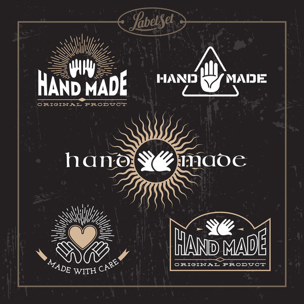 Hand made label set