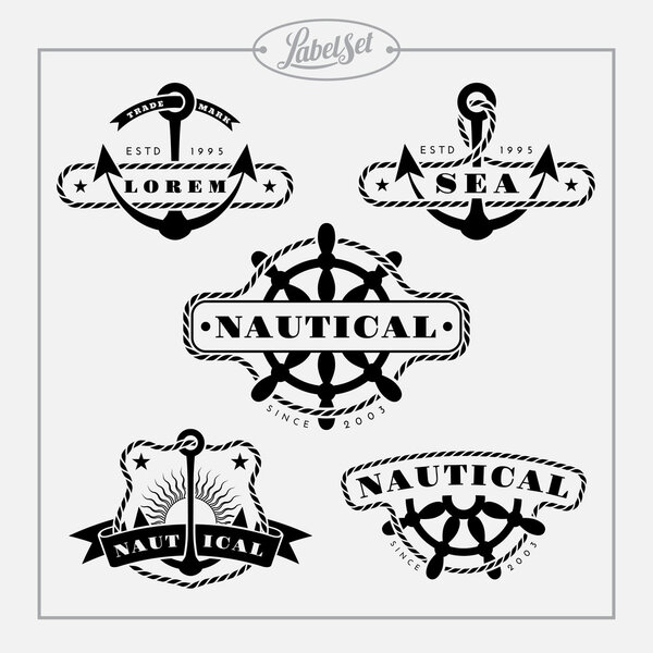Nautical label set