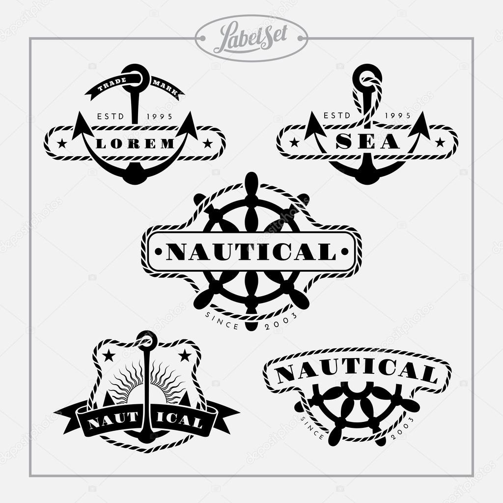 Nautical label set