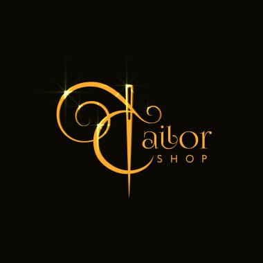 Tailor shop logo clipart