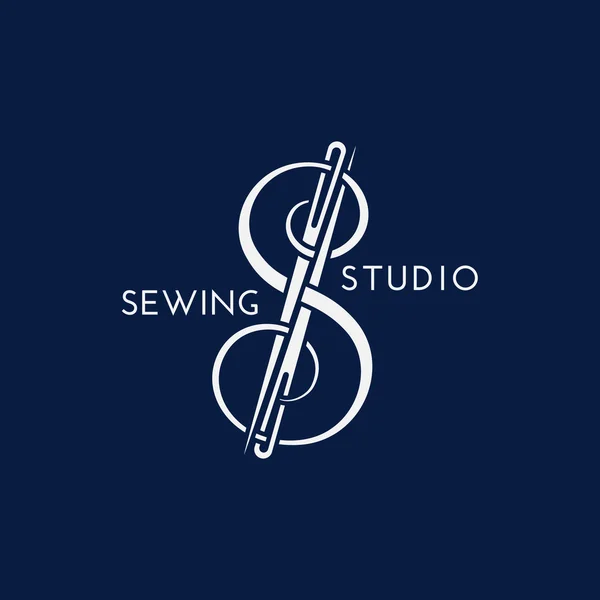 Logo del estudio de costura — Archivo Imágenes Vectoriales