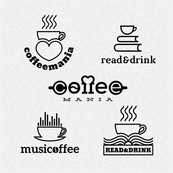 Plantillas de logotipo de café — Vector de stock