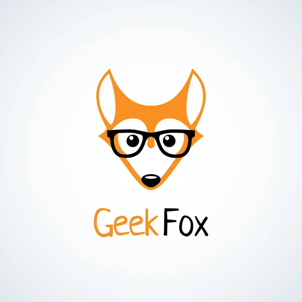 Geek Fox logo — Stock Vector