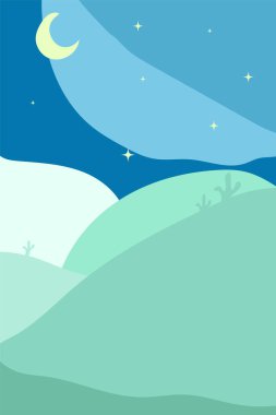 Vektör soyut minimalist manzara. Yalan makinesi, web tasarımı, baskılar vs. için şablon