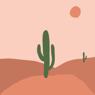 Vektör soyut minimalist manzara. Yalan makinesi ve web tasarımı için şablon