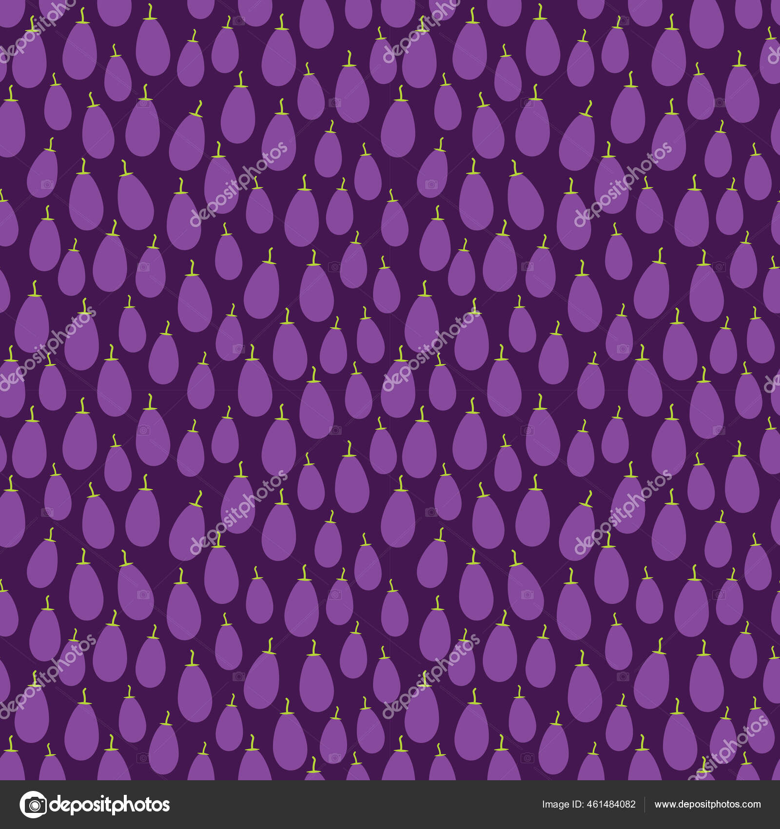 无缝图案与紫色茄子呈深紫色背景趋势的季节可用于礼品包装面料食品包装矢量说明 图库矢量图像 C Ekaterina P