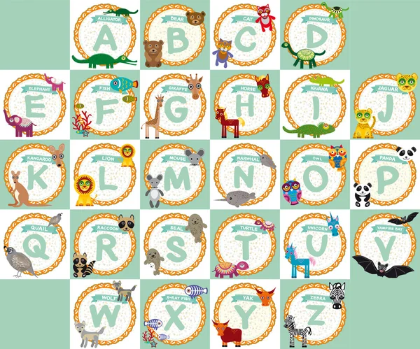 Alphabet for kids from A to Z. — Stock Vector