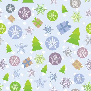 Sorunsuz arka plan neşeli Noel kartı, yeşil, Lila ve mor. vektör