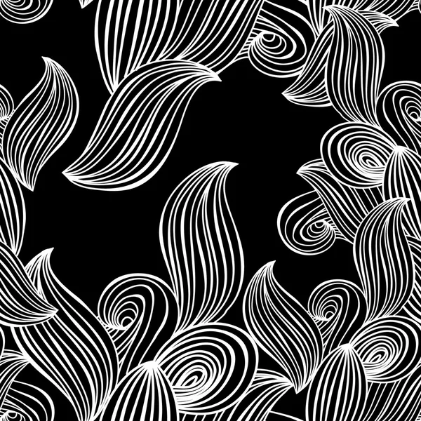 Patrón inconsútil onda fondo blanco y negro. vector — Vector de stock