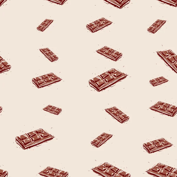 Chocolate con leche Dibujo dibujado a mano sobre fondo rosa. vector de patrón sin costura — Archivo Imágenes Vectoriales