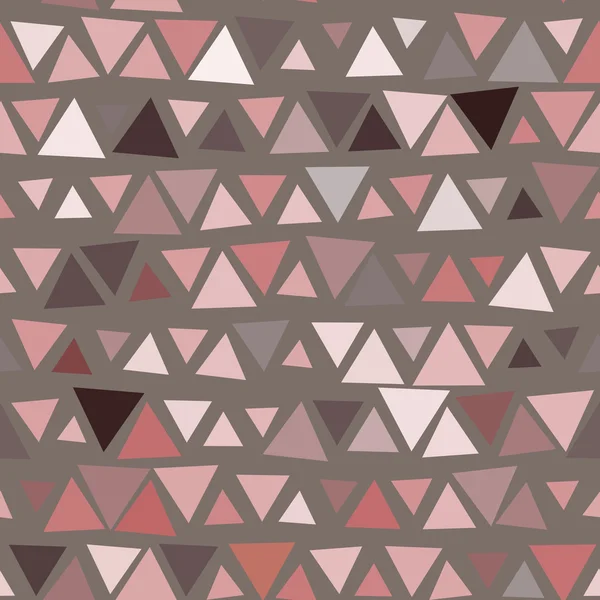 Seamless pattern of triangles, brown background. Vector — Stock Vector