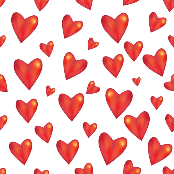 Seamless pattern Red heart on white background. wedding marriage ceremony Valentine's Day. Vector — 图库矢量图片