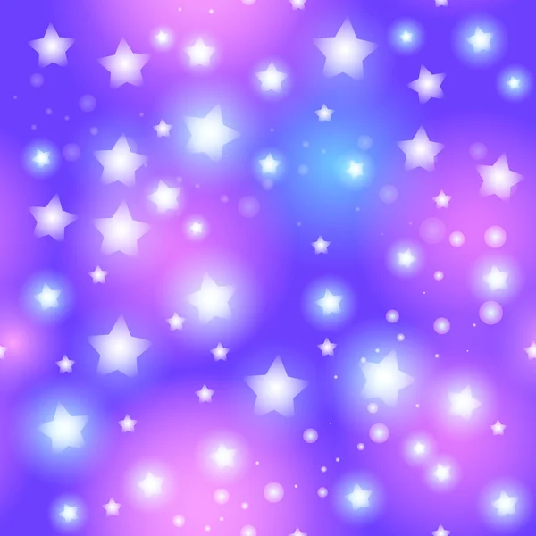 Abstract seamless pattern with star on blue background. Vector — 图库矢量图片