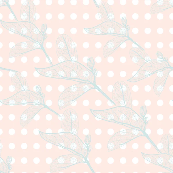 Feuilles contours sur fond noir. motif floral sans couture, dessiné à la main. Vecteur — Image vectorielle