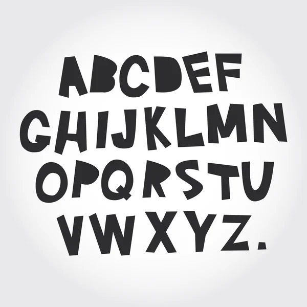 Alphabet von a bis z. schwarze Buchstaben auf weißem Hintergrund setzen. Vektor — Stockvektor