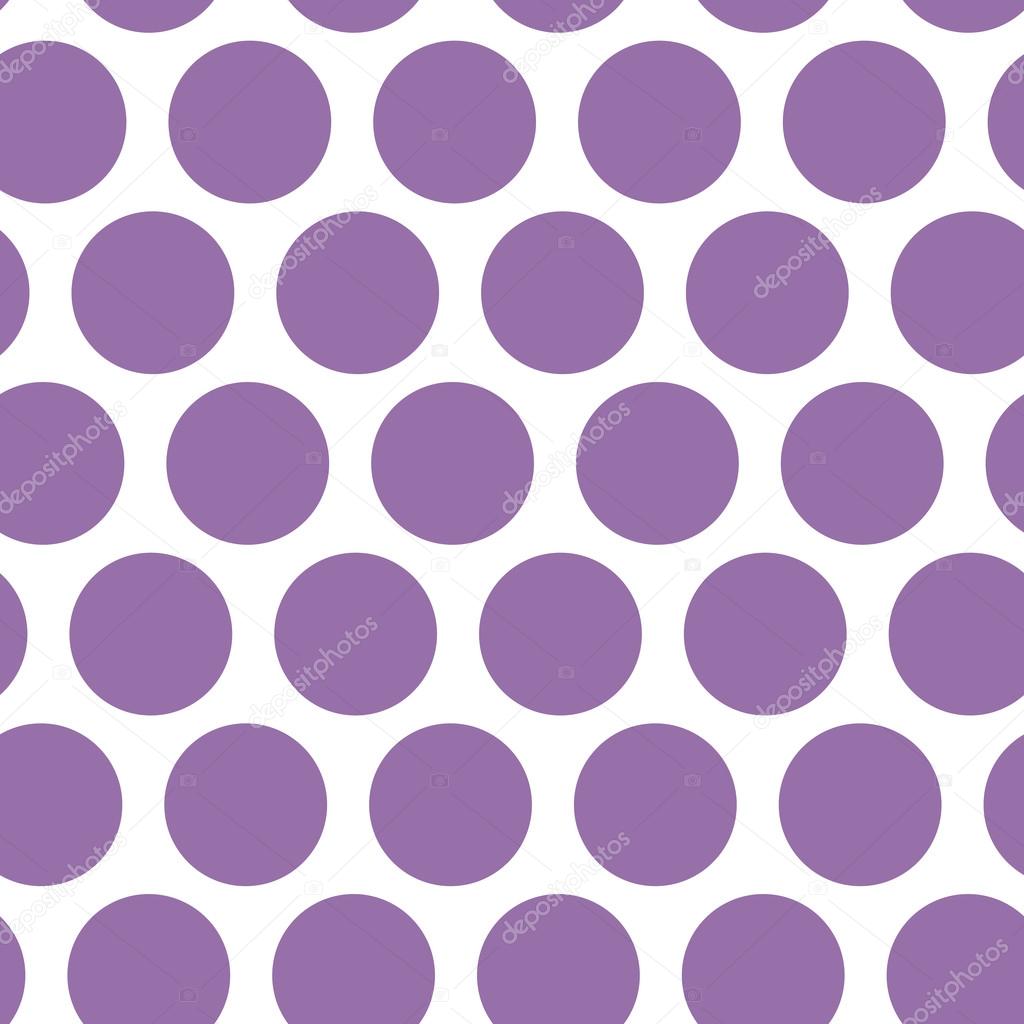 Polka dot background, seamless pattern. Purple dot on white background. Vector 
