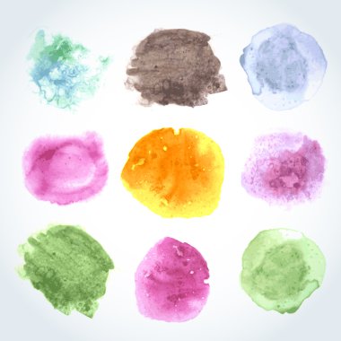 Abstract watercolor art hand paint isolated on white background. Watercolor stains. Vector