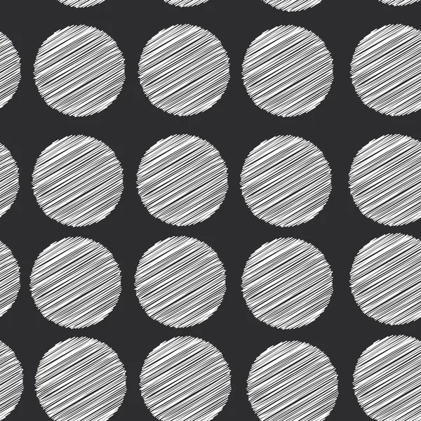 Polka dot background, seamless pattern. scribble dot on black background. Vector — Stock Vector