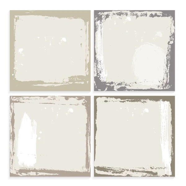 Conjunto de quadros de grunge abstrato. marrom bege e branco Modelo de fundo. Vetor — Vetor de Stock