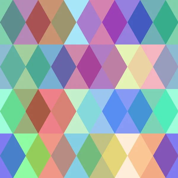 Abstract seamless pattern with colored rhombus. Vector — Stockvector