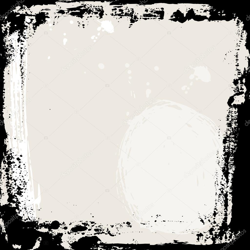 Abstract grunge frame. Black and beige Background template. Vector