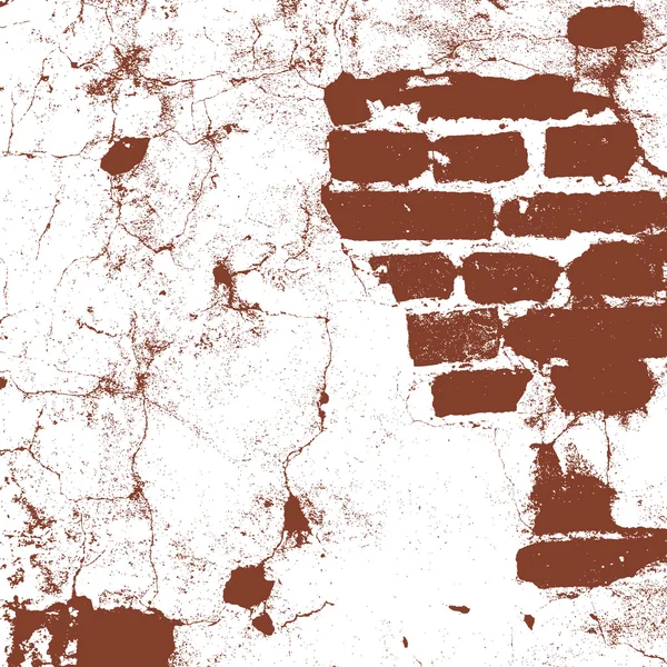 Brickwork, brick wall of an old house, brown and white grunge texture, abstract background. Vector — 图库矢量图片