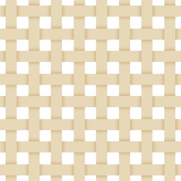 Celosía de papel beige. patrón monocromático sin costura abstracta. fondo geométrico con sombra. Estructura repetitiva. Vector — Vector de stock