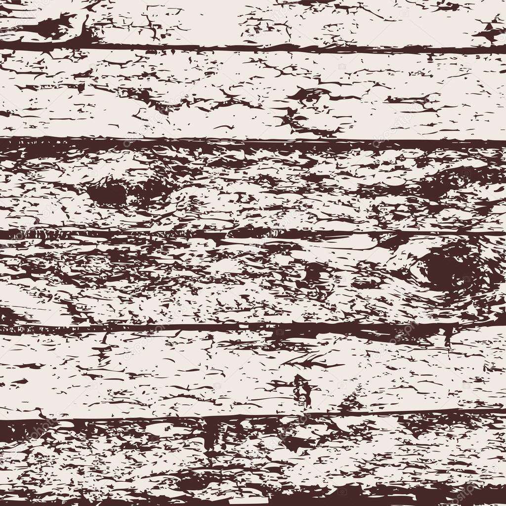 Wood fence grunge background, brown and white pine bark texture. Vector