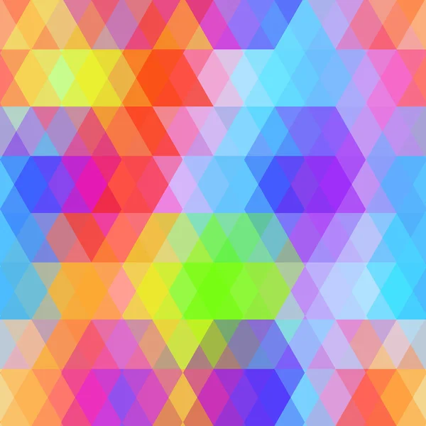 Abstrakte Hipster nahtlose Muster mit leuchtend farbigen Rauten. Regenbogenfarbe geometrischer Hintergrund. Vektor — Stockvektor