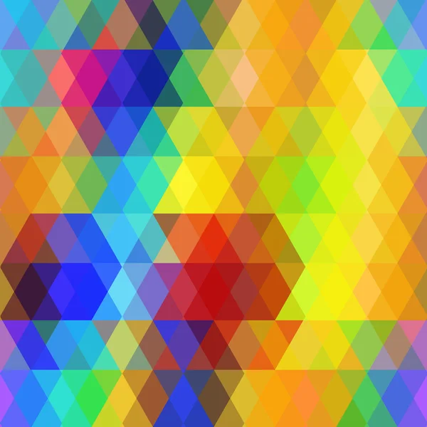 Abstract hipsters seamless pattern with bright rainbow color rhombus. Geometric background. Vector — ストックベクタ