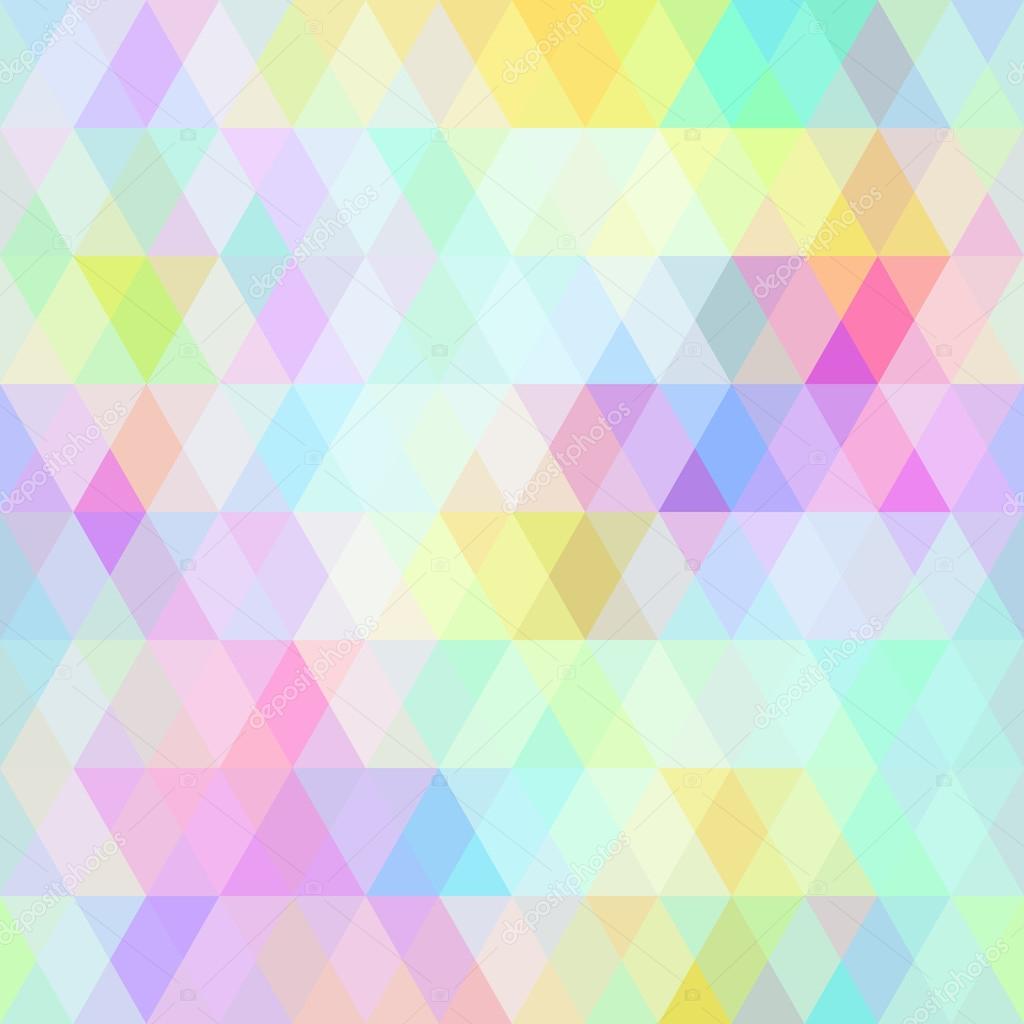 Abstract hipsters seamless pattern with bright colored rhombus. Geometric background rainbow pastel color. Vector