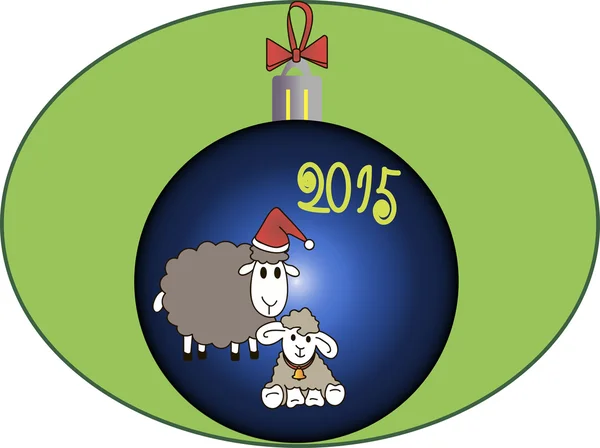 Christmas speelgoed. Schapen met lam — Stockfoto