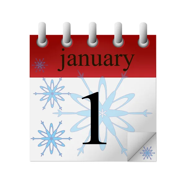 Kalendarz. 1 stycznia. — Zdjęcie stockowe