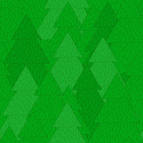 Bosque de árbol de Navidad patrón sin costura — Vector de stock