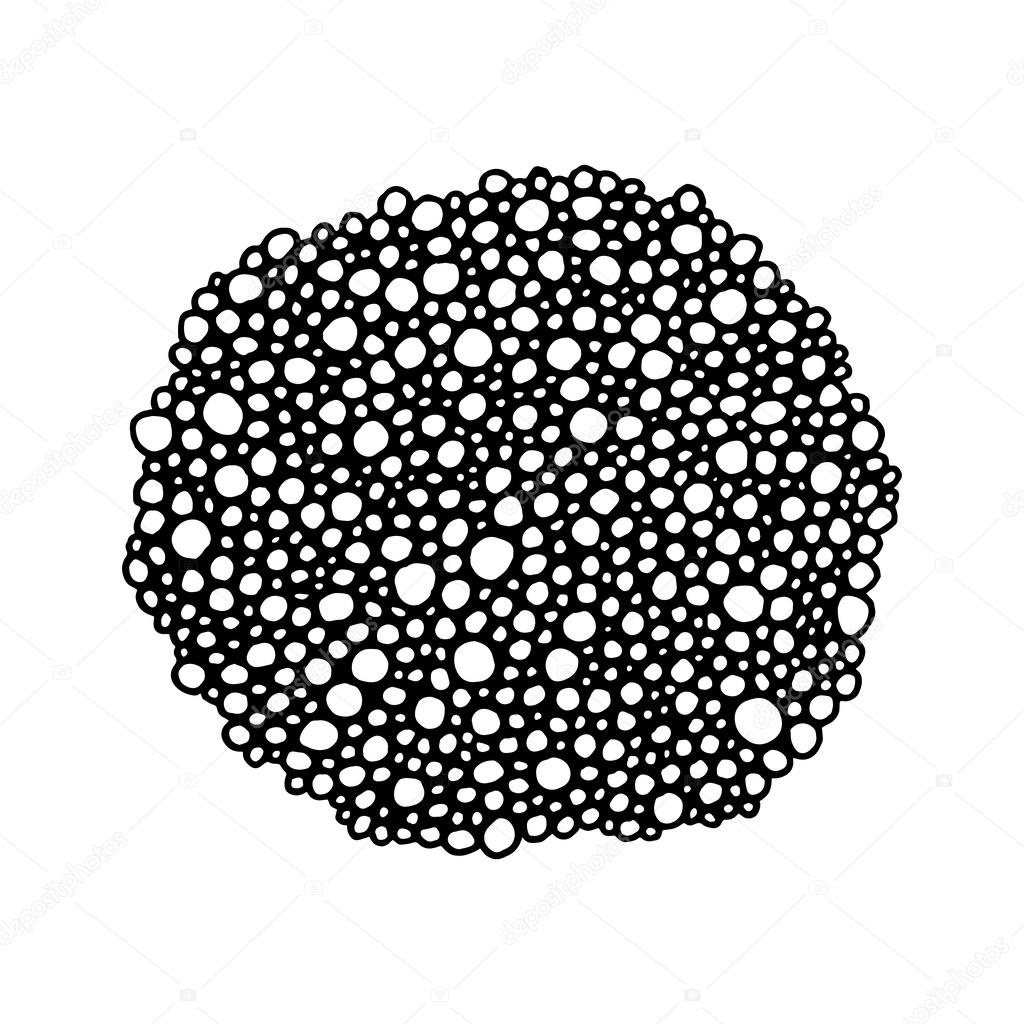 Tiny black and white dots dark circle object