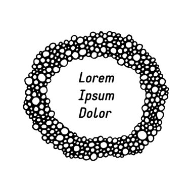 Soyut daire çerçeve metin, davetiye, tebrik vb.