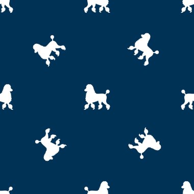 Basit ve sevimli fino köpeği köpek siluetleri seamless modeli