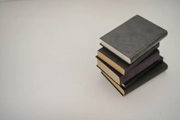 Stack Books White Background — Stock Photo, Image