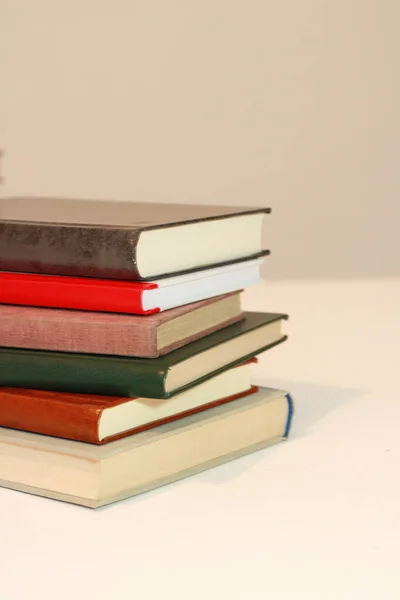 Stack Books White Background — Stock Photo, Image