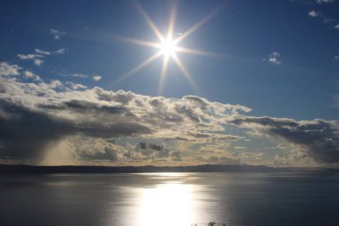 Beyaz ipuçlu mavi gökyüzü