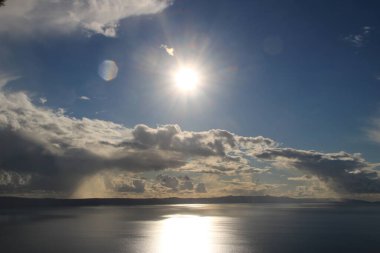 Beyaz ipuçlu mavi gökyüzü