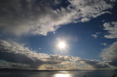 Beyaz ipuçlu mavi gökyüzü